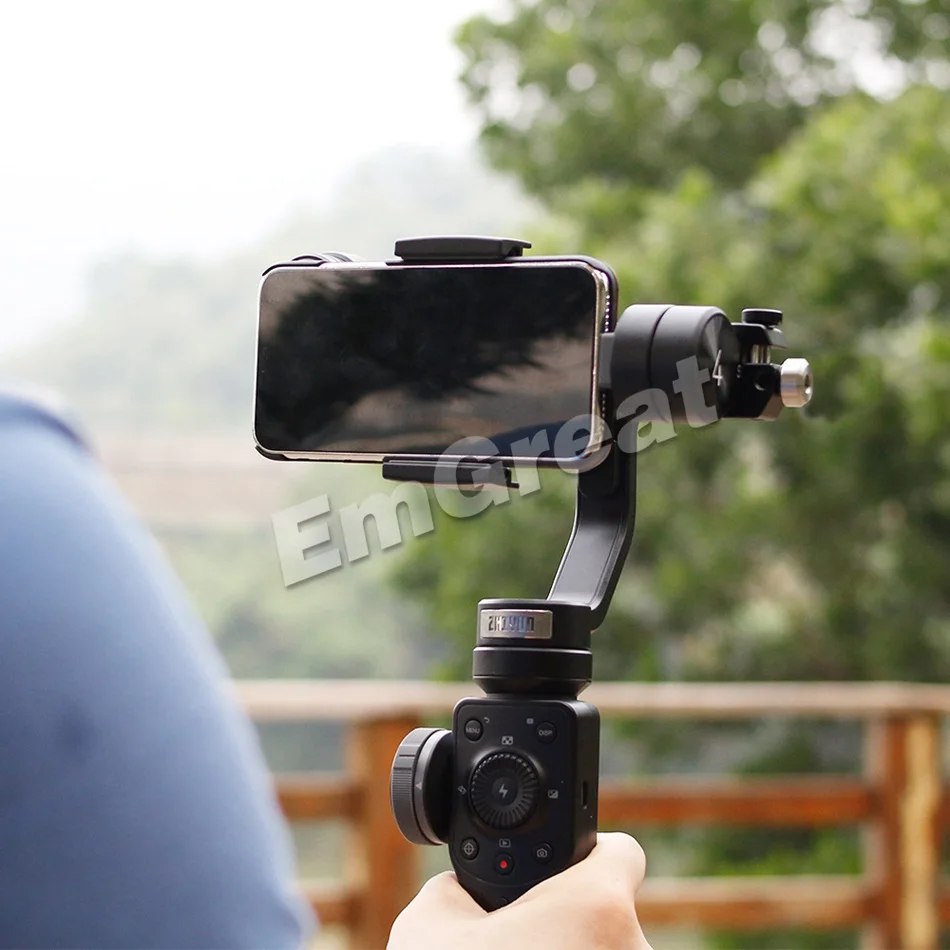 Zhiyun Smooth 4 3-осевой портативный смартфон шарнирный стабилизатор для камеры GoPro с противовесами и Широкий формат макро-объектив для iPhone XS Max X 8 7 S9 S8