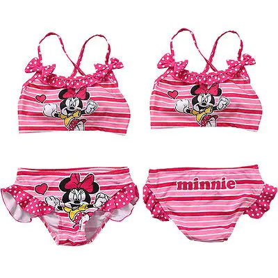 

new minnie mouse cartoon Girls children Kids Two-piece Swimming Top+Pant Swimwear Bathing Suit Swimsuit Costumes beach