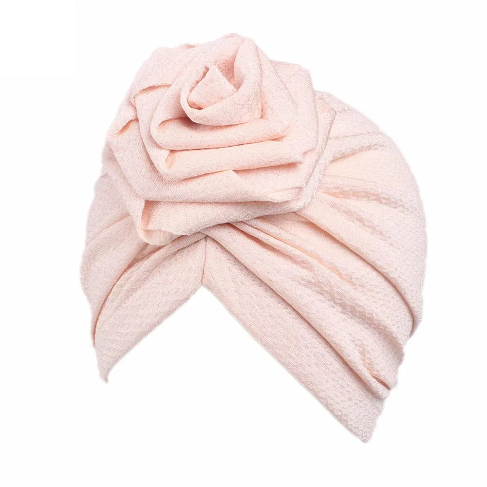 

Children Baby Girls Boho Hat Beanie Scarf Turban 2019 New Spring Head Wrap Cap Candy Color Lovely Baby Beanies Accessories