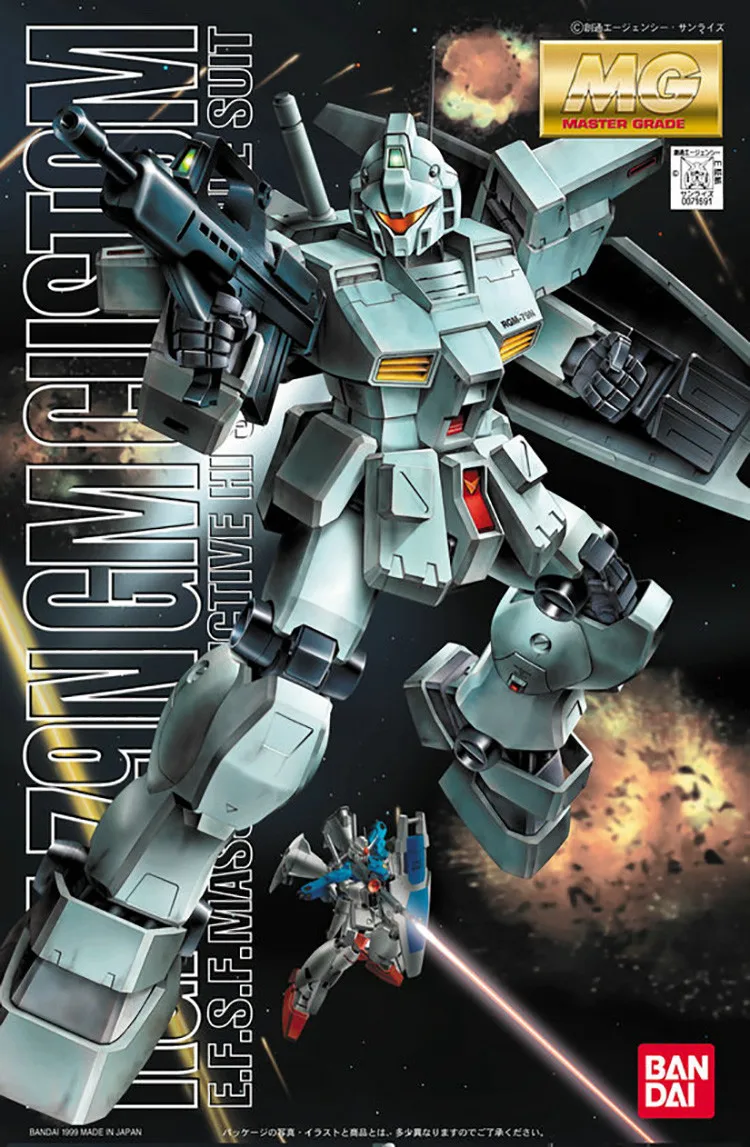 Bandai Gundam MG 1/100 RGM-79N GM зказное мобильное костюм собрать модель Наборы фигурки