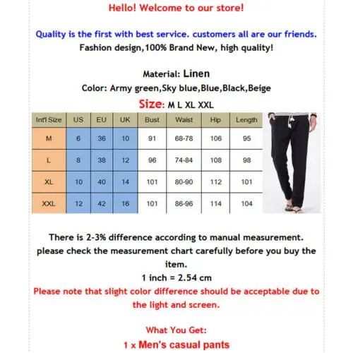 Men's Drawstring Pant Back Elastic Waistband Men's Casual Loose Fit Straight-Legs Stretchy Waist Pants Elastic Waist Trousers