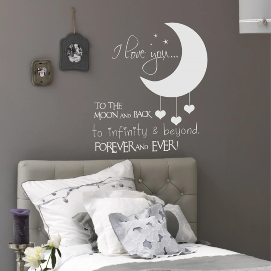I Love You To The Moon And Back Wall Sticker For Kids Room Nursery Wall Sticker For Kids Room Nursery