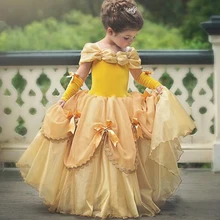 Платья для девочек коллекция года, красивое платье-пачка на бретельках с бантом, Детские платья для девочек, платье Элегантная одежда принцессы вечернее платье для девочек