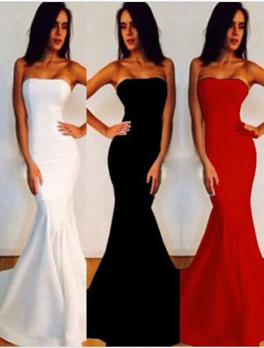 strapless bodycon maxi dress