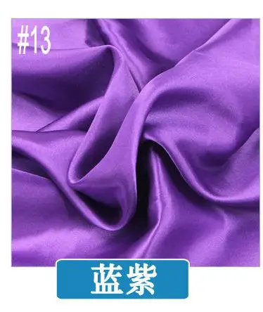 Длина 1 метр ширина 1,45 метров дешевая китайская полиэфирная атласная ткань для свадьбы DIY, Синий Розовый Красный Золотой Фиолетовый Цвет Tecido - Цвет: 13