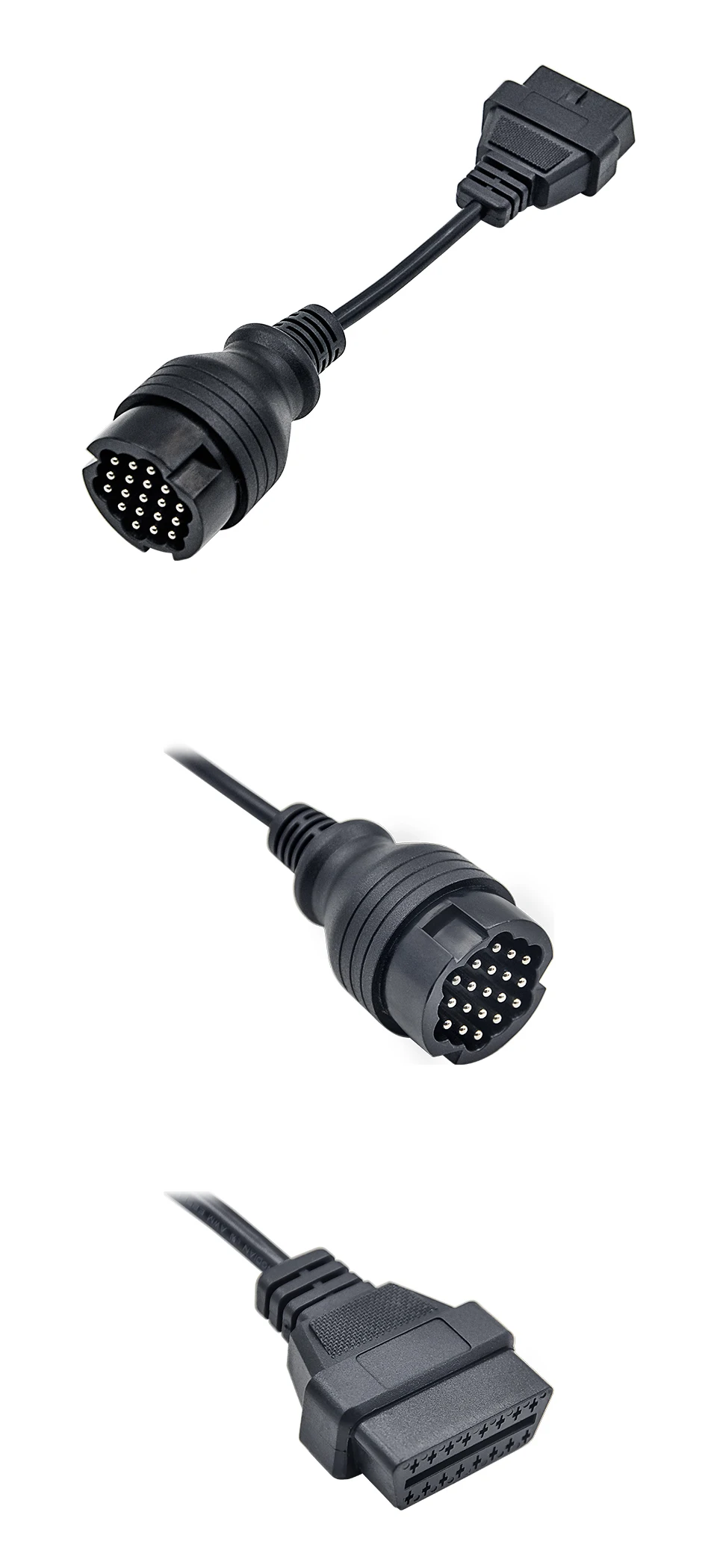 Для Porsche 19 pin до 16 Pin OBD2 адаптер 19pin для OBDII 16PIN гнездовой разъем автомобильного кабеля для Porsche Для 16pin Женский Кабельный инструмент