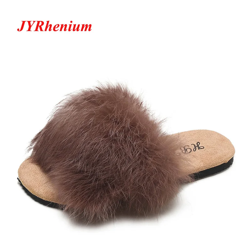 JYRhenium/2018 зимние домашние тапочки для маленьких девочек теплые плюшевые детей 4 12