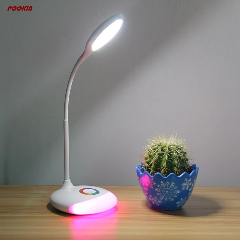 Lâmpada de Mesa Nova Branco Dc5v Usb Carregamento Magia Rgb 3 Alavanca Brilho Luz Leitura q6 Led 5 w 6 Nova q6 led 5 w branco dc5v