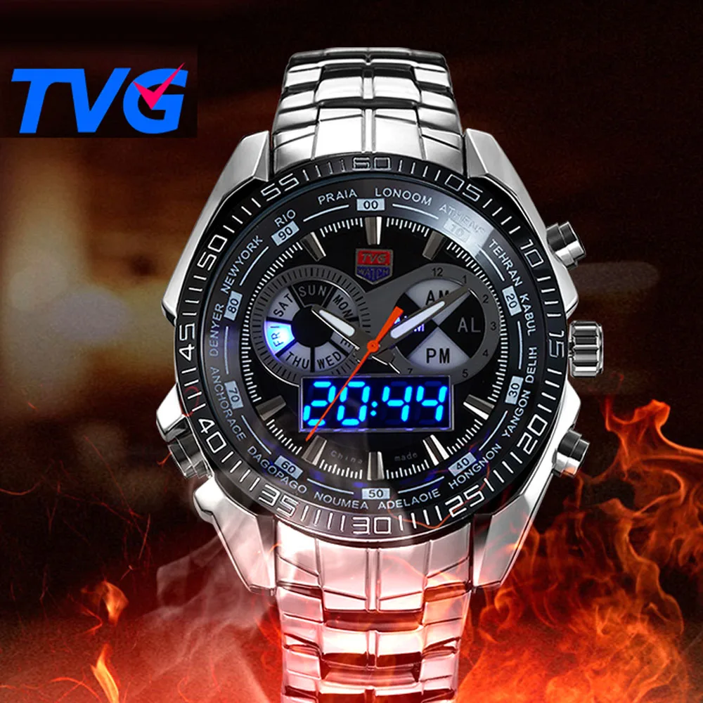 

TVG Men Watches Men Sports Watches LED Digital 30M Waterproof Casual Watch S Shock Male Clock 468 relogios masculino Watch Man