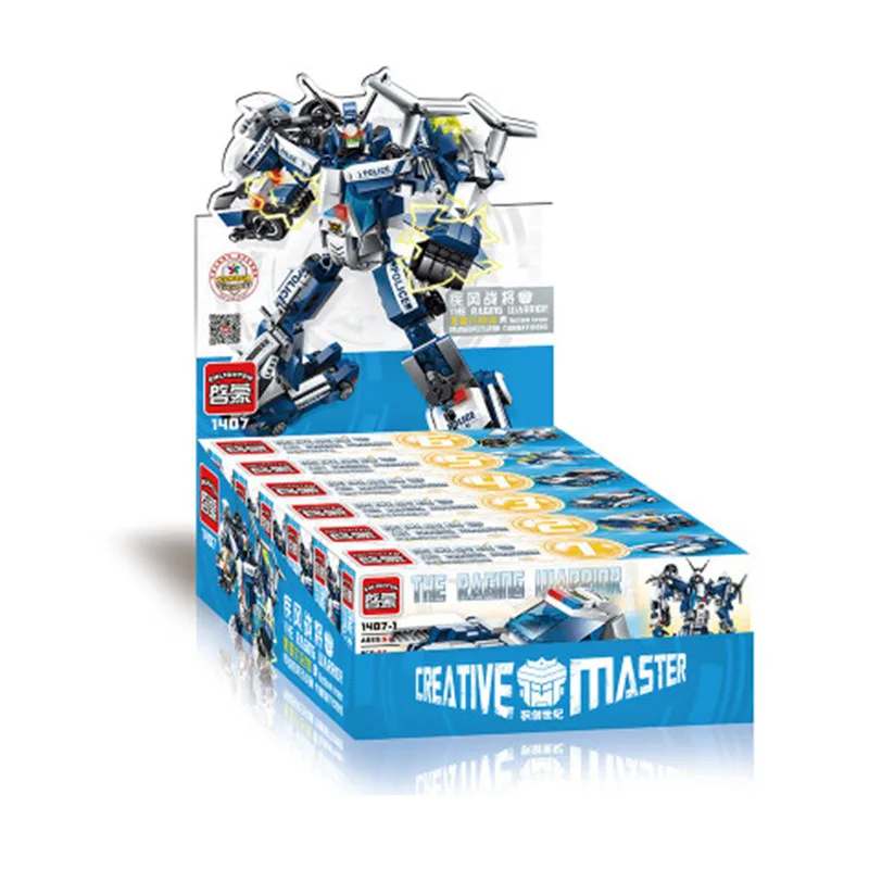 577pcs 6in1 Police War Generals Robot Car Building bocks Educational toys for children Legoings 577pcs 6in1 Police War Generals Robot Car Building bocks Educational toys for children Legoings