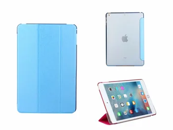 

100pcs/Lot Free Smart Cover For iPad 9.7'' 2017 New, Luxury Ultra thin Slim Light back Leather Case for iPad 9.7 2017