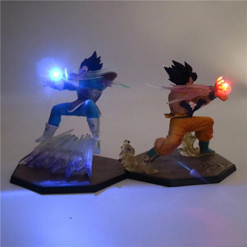 Dragon Ball Z Сон Гоку аниме Ночной светильник Супер Saiyan ПВХ фигурка Коллекционная DIY Настольная лампа 3D модель DBZ игрушка для детей