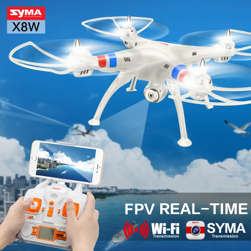 Syma RC Drone X8W X8C RC Helicopter Drone with Camera 24G 4CH 6 Axis Remote Cotrol Quadcopter Headless 360 Degree Rolling