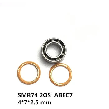 

1PC SMR74 2OS 4*7*2.5 mm ABEC7 Stainless Steel Hybrid Ceramic Bearings/Fishing Reel Bearings