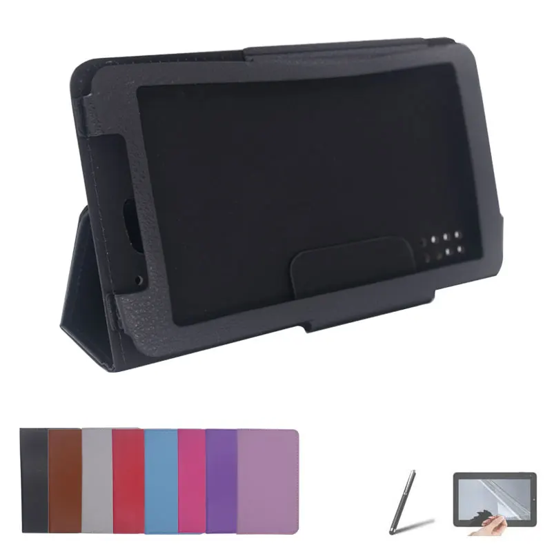 

For Prestigio MultiPad PMT3237 7 Inch Tablet PU Leather Cover Case 8 Colors + Stylus + Screen Protector Film Free Shipping