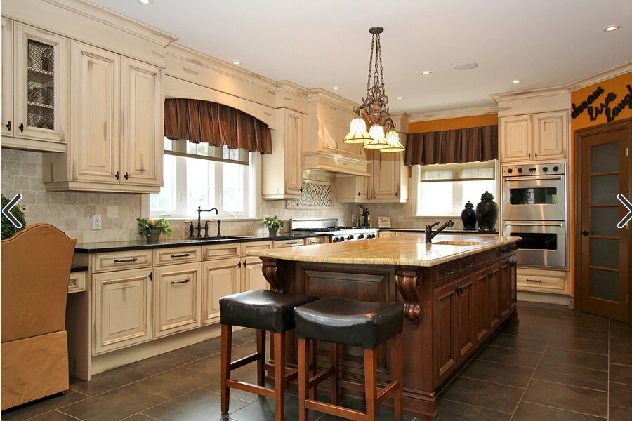 Белая деревянная кухонная мебель классический кухонный шкаф