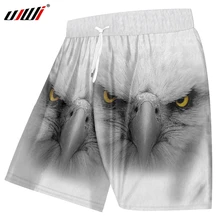 UJWI мужские летние новые пляжные шорты, 3D принт, острый Орел, негабаритный 5XL 6XL, зверь, узор