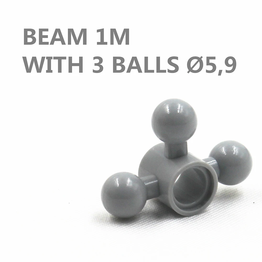 

MOC Technic 10pcs Technic BEAM 1M WITH 3 BALLS DIA5,9 compatible with lego MOC6055629