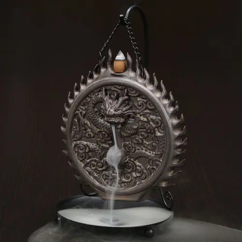

Home Dcor ceramic Dragon Spit fog Hanging plate Smoke Backflow Incense Burner