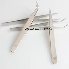 300 шт. Пинцет из нержавеющей стали изогнутая прямая законцовка щипцы для ремонта ручных инструментов H4679