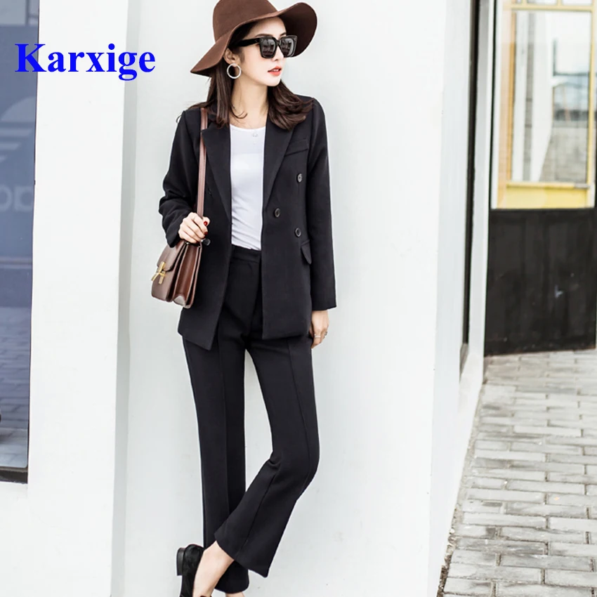 Real 2016 Korea Fashion Simple Korean Breasted Two Piece Slim Girl elegant fashion trends korean hot selling model women Suit