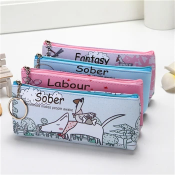 

Cute cartoon dog pencil case bulk storage pencil bag creative pencil box girl cosmetic bag office school supplies