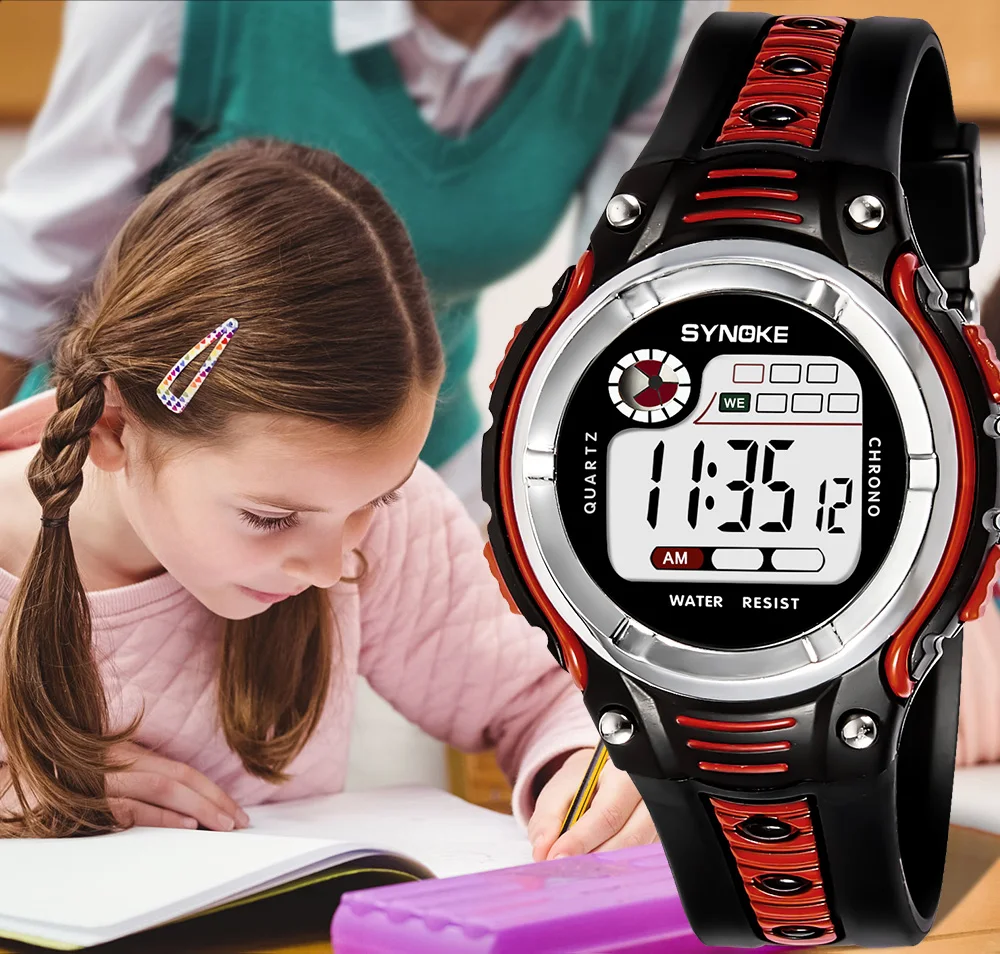 Крутые детские часы, светодиодный цифровые часы, водонепроницаемые наручные часы, спортивные часы для детей, подарки для мальчиков и