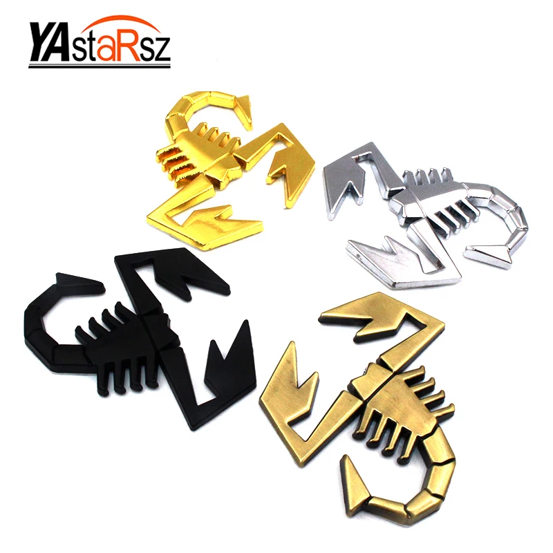 3D 3M Car Metal Adhesive Badge Emblem logo Decal Sticker scorpion For All font b Fiat