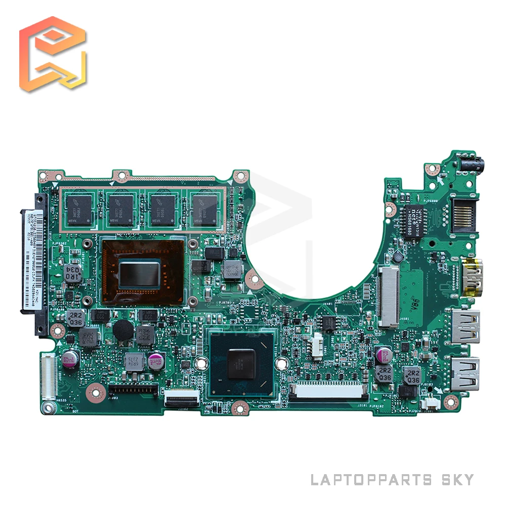 Original For ASUS X202E Q200E Motherboard with CPU i3-3217 REV2.0 Integrated 2GB RAM Main Board 100% working asus ga h55 ud3h h55 1156 computer motherboard with integrated needle i3 530 i3 750 quad core cpu package