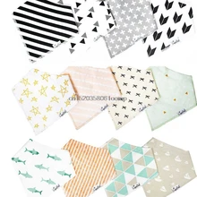 Новинка; 4 шт.; детские нагрудники для мальчиков и девочек; тканевые водонепроницаемые Слюнявчики; банданы; подарки;# K4UE# Прямая поставка