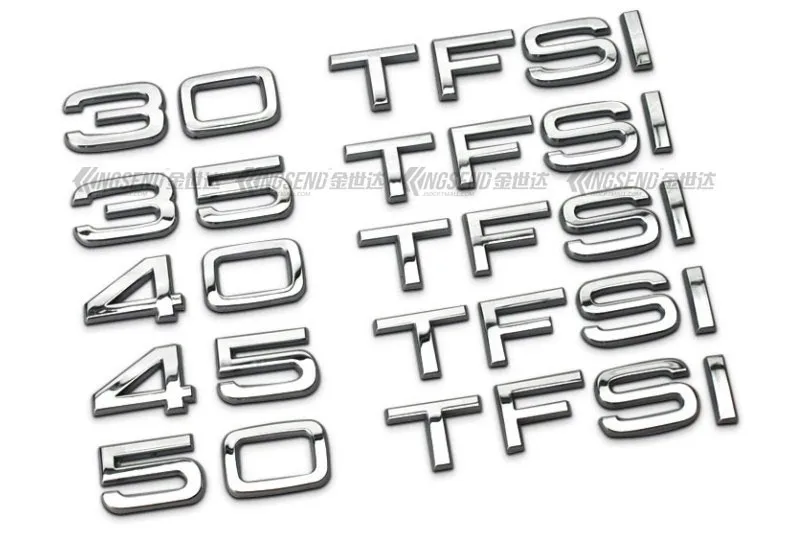 DIY 30 35 40 45 50 55 FSI TFSI quattro Хром Цинк автомобильный Стайлинг эмблема переоборудования стикер разряд багажника цифры буквы для Audi