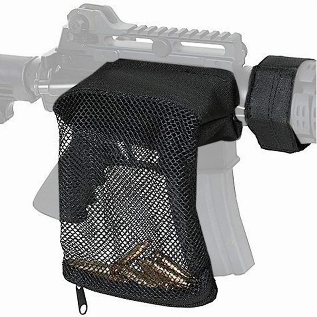 US $4.99 Tactical Hunting Rifle Brass Shell Catcher Quick Release Ammo Mesh Trap Nylon Bag Shooting Gun Bull