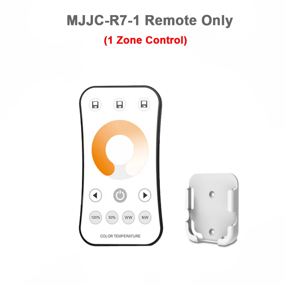 12V Светодиодный контроллер CCT 2CH RF беспроводной пульт дистанционного управления 2,4G 10A 24V DC 12V умный Wifi диммер для двух белых одноцветных светодиодных лент светильник - Цвет: MJJC-R7-1 Only