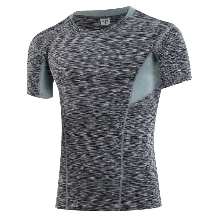 Новые мужские спортивные футболки для фитнеса для бега для тренировок эластичные компрессионные футболки баскетбольные майки