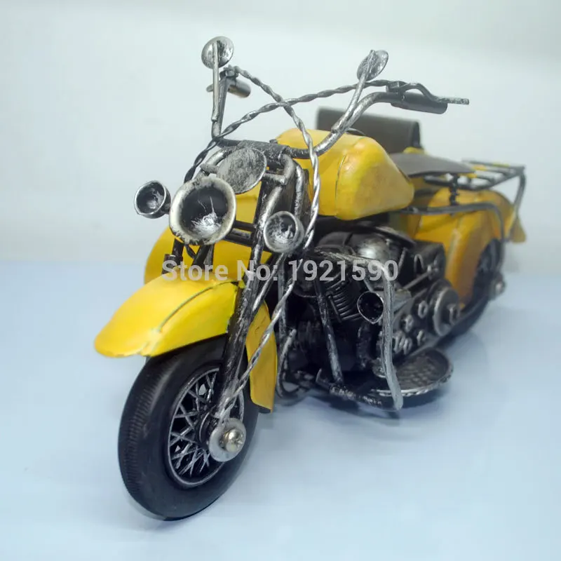 YJ игрушки, модели мотоциклов винтажный мотор трехколесный велосипед ручной работы металлический мотоцикл модель ручной работы игрушка для коллекции/подарка/украшения