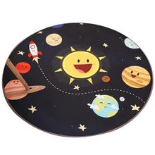 Мультяшный круглый ковер милый Гостиная Спальня Мягкий детский стул ползающий коврик