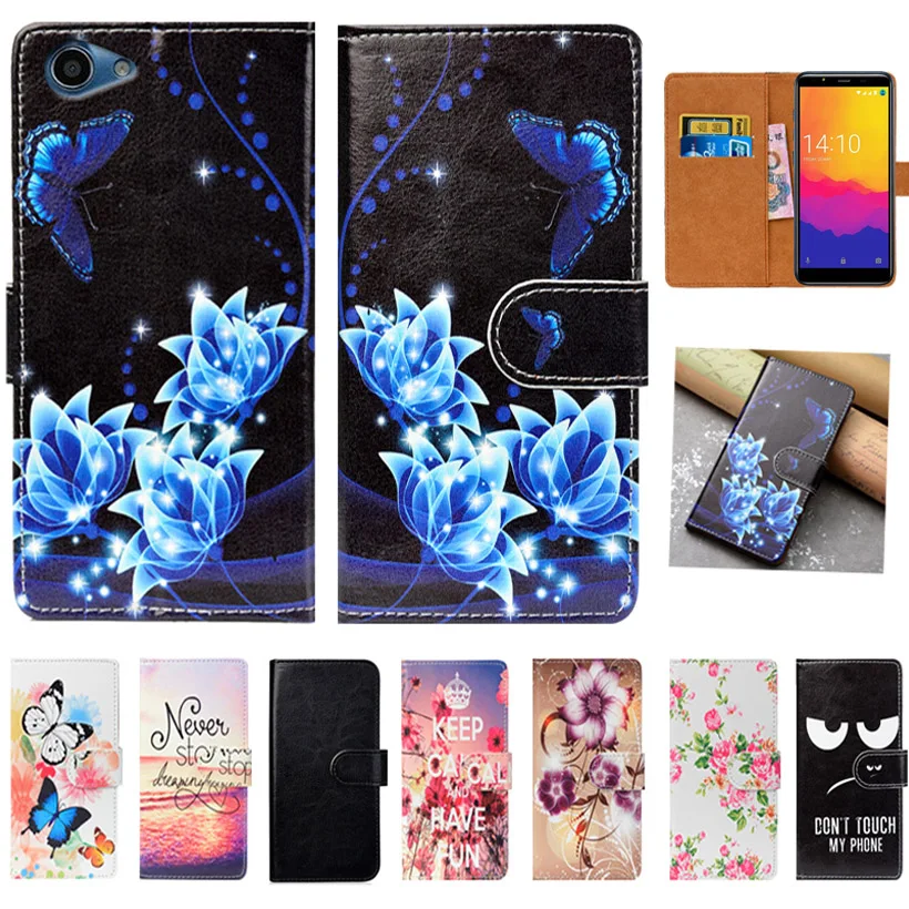 

For Prestigio Muze E5 LTE Case High Quality Pu Leather 5.5" Print Flip Wallet Case Back Cover Book Case Phone Bag Cases