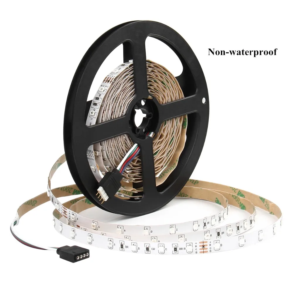 SUPERNIGHT 5M SMD 3528 RGB LED Strip Fairy Light DC 12V 60LEDsm Flexible Ribbon Tape Waterproof IP65Non-waterproof Lamp Band (6)_