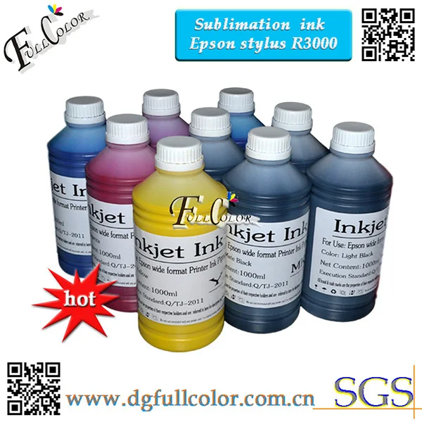 ФОТО Top Quality  Water Based Sublimation Ink R3000 printer Transfer Printting ink 9color inks