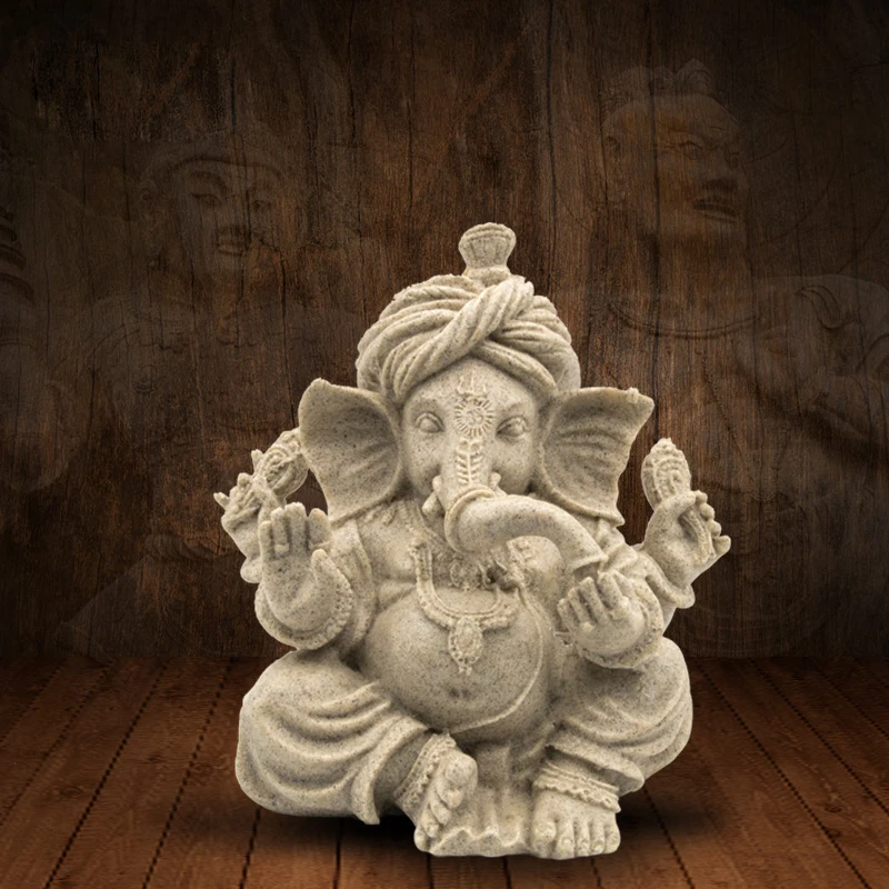 Elephant Head Buddha Statue Figurines Decorative Buddha Statues