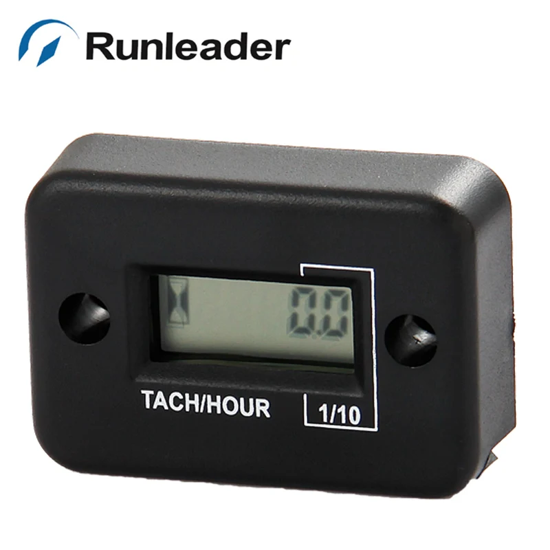 

(30pcs/lot) RL-HM012 Digital Inductive Motorcycle Hour Meter RPM Tachometer For pit bike tractor ATV Dirt Bike Motocross