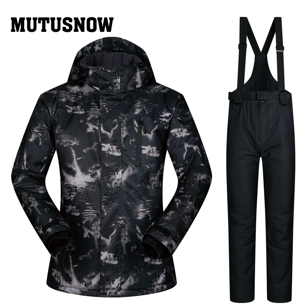 

MUTUSNOW 2019 New Men Ski Suit Sets Male Windproof Waterproof Thicken Clothes Snowboard Ski Jackets And Pants Sets Winter Brands