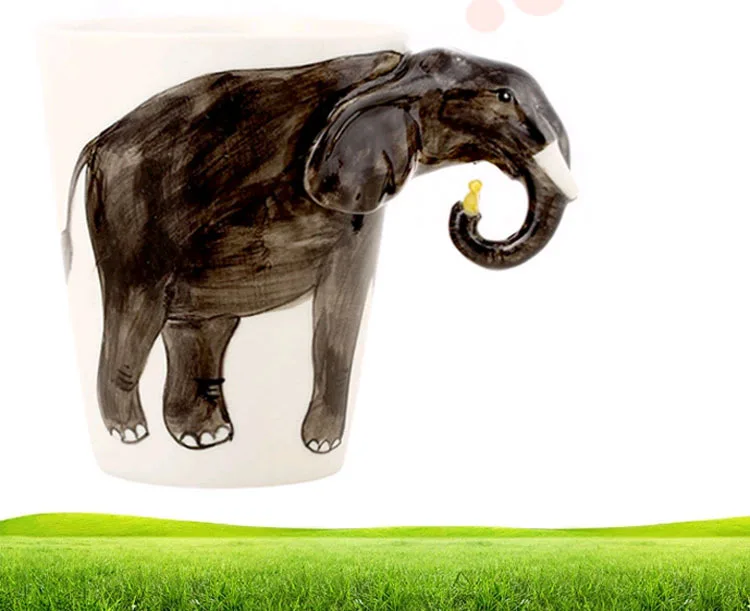 Креативные влюбленные Подарочная кружка 3D Трехмерная Чистая ручная роспись мультфильм животное керамическая чаша