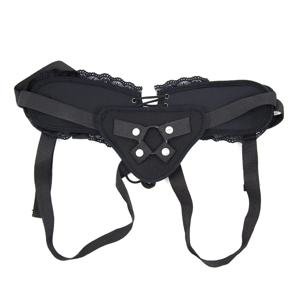 HOWOSEX Strap On Dildo Lace Pant Bondage Strapon Penis Pants O ring