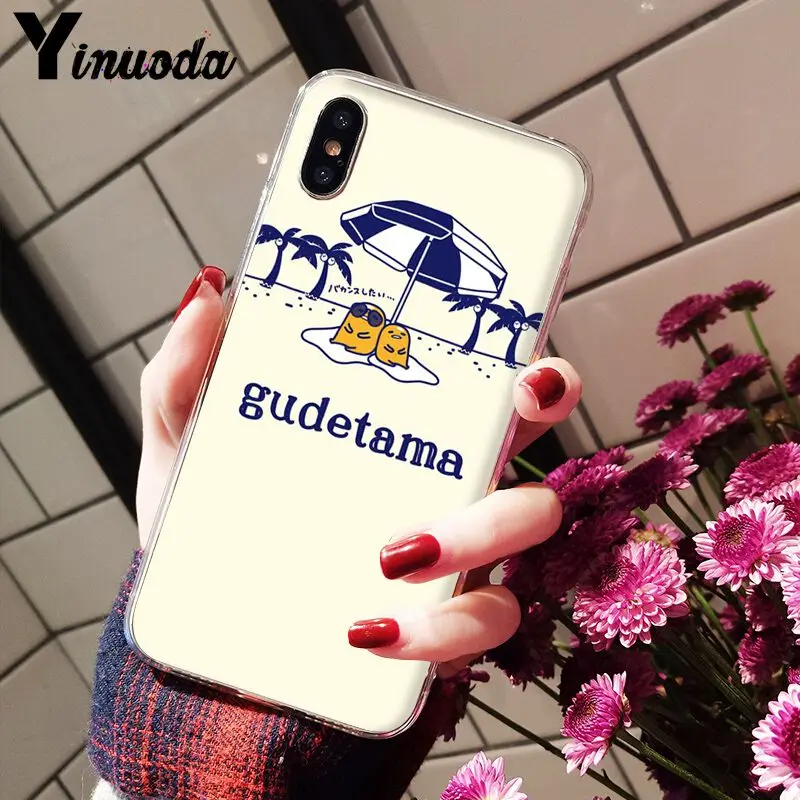 Yinuoda милый чехол для телефона gudetama lazy egg роскошный уникальный дизайн iPhone 8 7 6 6S Plus X