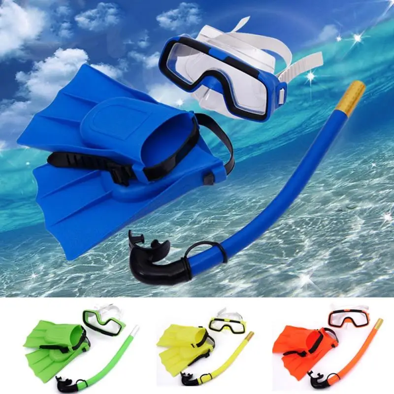 Snorkel комплект для ласт ПВХ высокого качества Подводное плавание набор водные виды спорта для детей + детская безопасная маска для