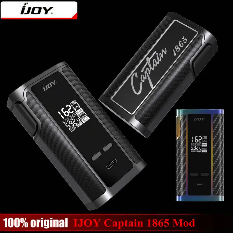 

Newest IJOY Captain 1865 TC Box MOD Max 162W Output Firmware Upgradable Electronic Cigarette Vape Mod No 18650 Battery Vs PD1865