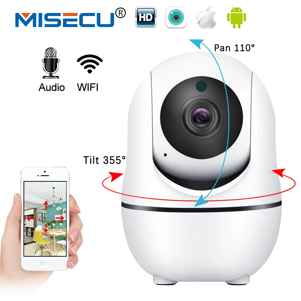 

MISECU Smart IP Camera WiFi Pan Tilt Two Way Audio Wireless IP FULL HD 1080P 720P IR Night Vision CCTV Cameras Home Security