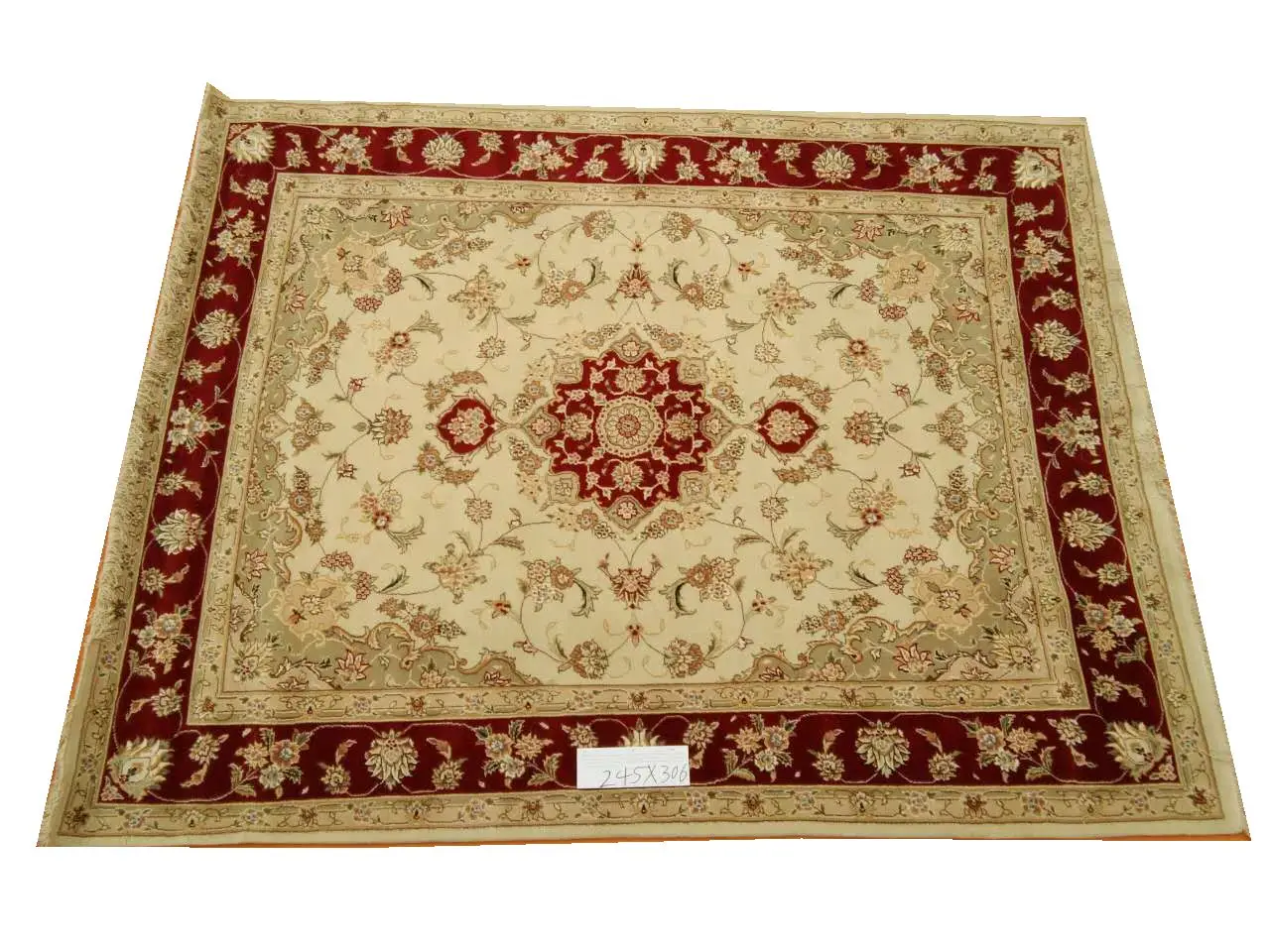 

Handmade Livingroom Carpet Square Rug Persian Style Carpet Natural Sheep Wool