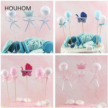

Baby Shower Cupcake Toppers Muslim Baking Boy Girl Christening Blue 1st Birthday Party Decorations Kids Event Party Diy Decor